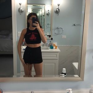 Black tie mini SKORT